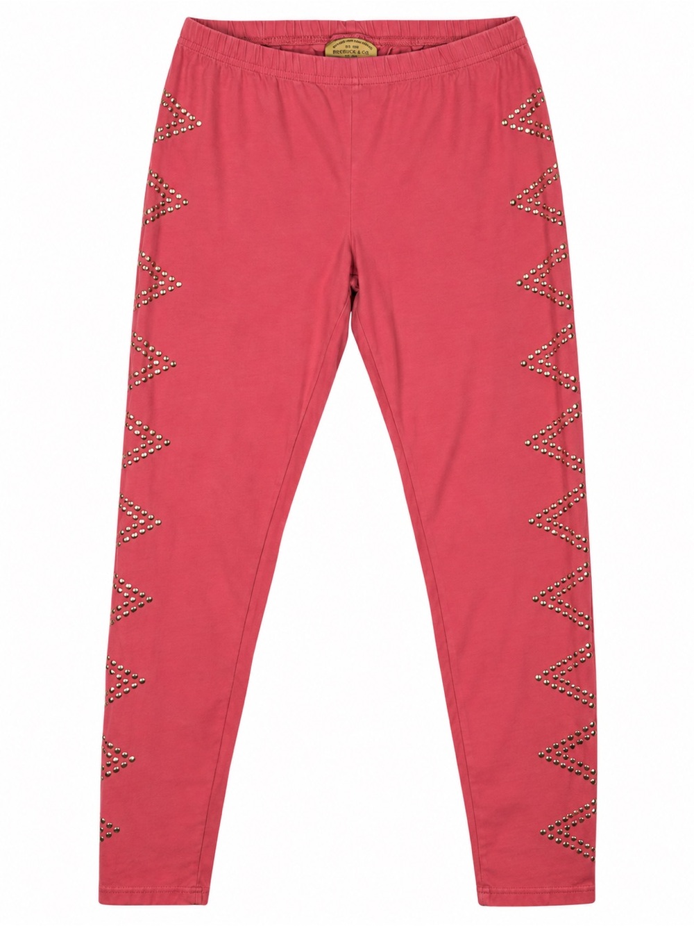 Roebuck & Co Girls XL 16 Pink Studded Pull On Leggings Cotton Stretch